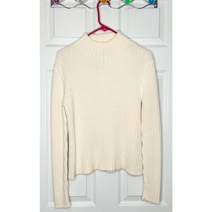 *BROOKS BROTHERS* 346 Cream Ribbed Sweater